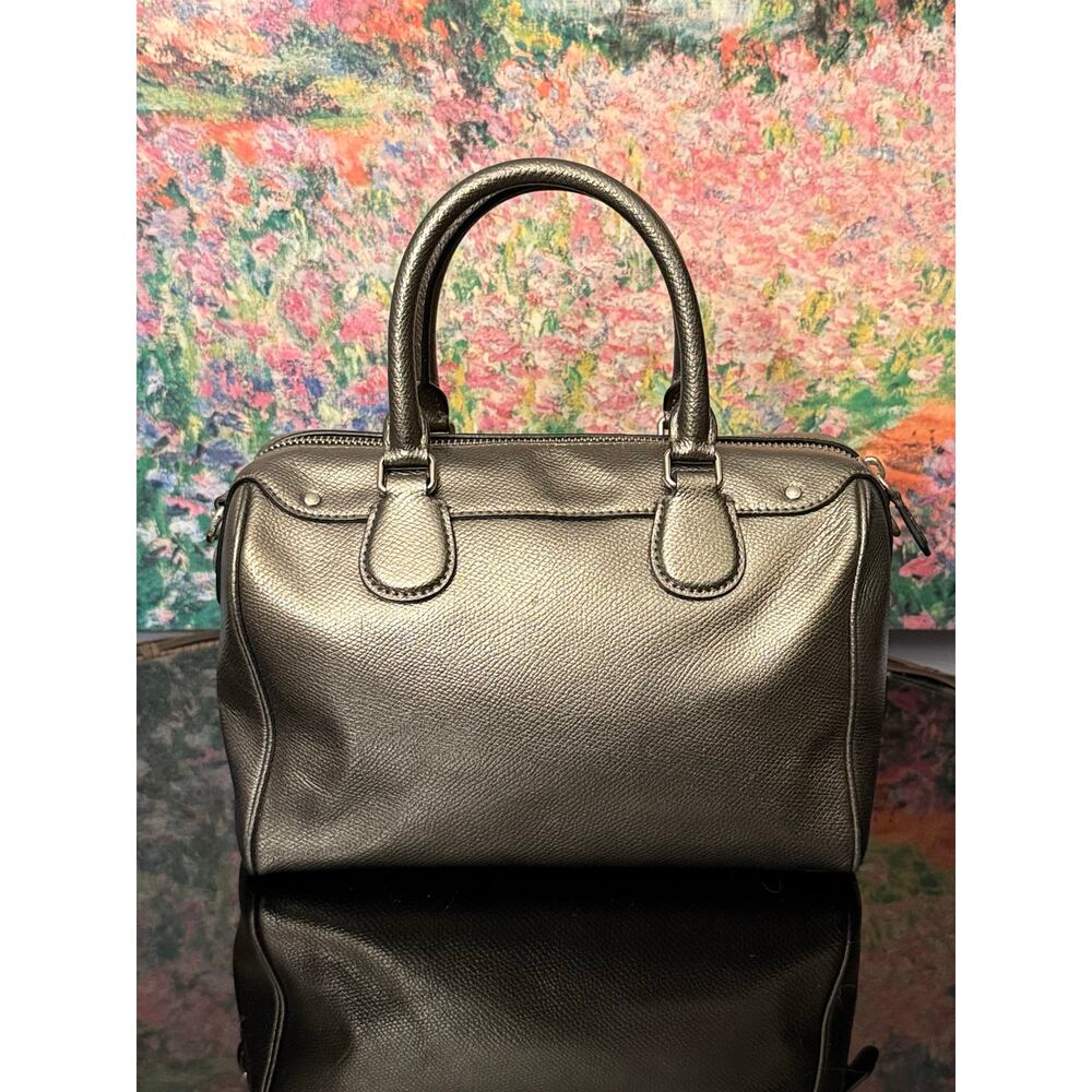 SOLD 
GUC Coach F56125 Mini Bennett Satchel Crossgrain Leather in Pewter - Picture 2 of 9